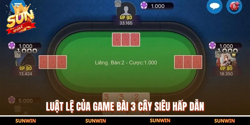 Luật lệ của game bài 3 cây siêu hấp dẫn